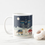 Hanukkah animals Menorah Desert Coffee Mug<br><div class="desc">Raccoon,  magpie and fox celebrate Hanukkah under a sage Menorah and a full Moon filled with Stars of David.</div>