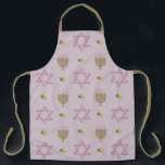 Hanukkah Apron, Hand-Drawn Jewish Holiday Kitchen Apron<br><div class="desc">Hanukkah Apron, Hand-Drawn Jewish Holiday Kitchen Apron for Cooking & Baking Celebrate Hanukkah in the kitchen with this hand-drawn holiday apron, designed for cooking, baking, and hosting with intention and style. Perfect for latke nights, sufganiyot frying, holiday prep, and festive gatherings, this apron adds a thoughtful Jewish touch to seasonal...</div>