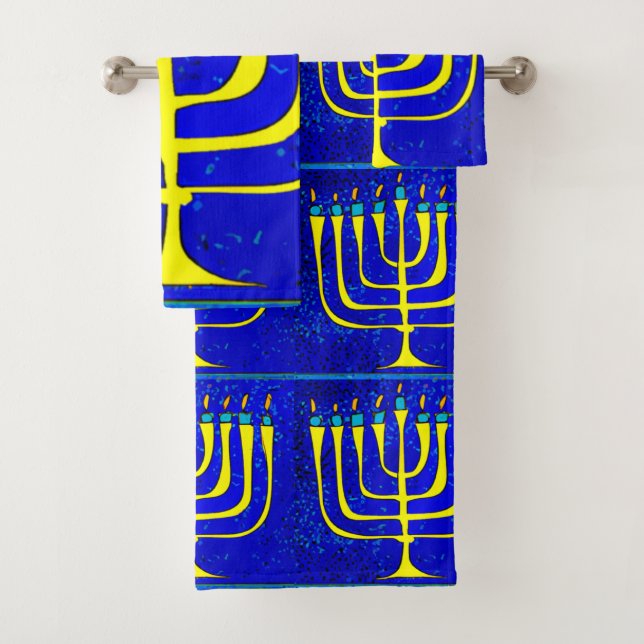 Hanukkah Bath Towel Set (Insitu)