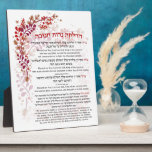 Hanukkah Blessings Hebrew English Lighting Candles Plaque<br><div class="desc">Hebrew and English translation of the blessings recited when kindling the Chanukah lights, with the prayer "Hanerot Halalu". A beautiful piece of art to decorate your home for the holidays of Hanukkah to make reading the blessings easy for all present. Great idea for wall art for all Jewish homes, synagogues,...</div>