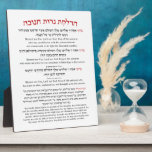 Hanukkah Blessings Hebrew English Lighting Candles Plaque<br><div class="desc">Hebrew and English translation of the blessings recited when kindling the Chanukah lights, with the prayer "Hanerot Halalu". A beautiful piece of art to decorate your home for the holidays of Hanukkah to make reading the blessings easy for all present. Great idea for wall art for all Jewish homes, synagogues,...</div>