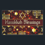 Hanukkah Blessings Menorah Sticker<br><div class="desc">In celebration of the Jewish festival of lights.</div>