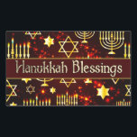 Hanukkah Blessings Menorah Sticker<br><div class="desc">In celebration of the Jewish festival of lights.</div>