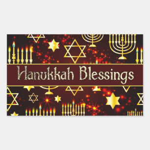 Hanukkah Blessings Menorah Sticker