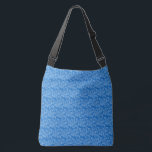 Hanukkah Blue Fractal Design Crossbody Bag<br><div class="desc">Hanukkah Blue Fractal-style Background</div>