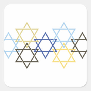 Hanukkah Border Square Sticker