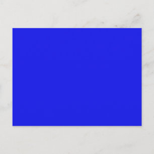 Hanukkah Bright Neon Blue Solid Holiday Background Postcard