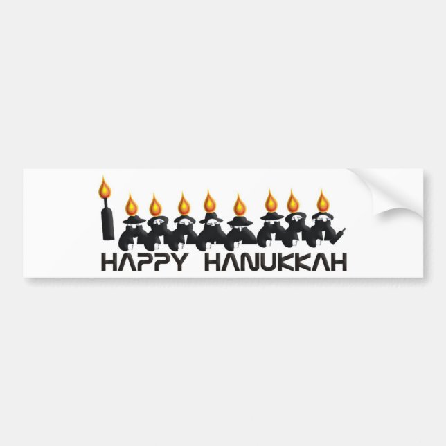 Hanukkah Bumper Sticker (Front)