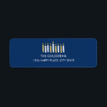Hanukkah Candles Blue holidays<br><div class="desc">Personalize you holiday mailing with this funny hanukkah candles return address label.
ou can find additional coordinating items in our " Happy Hanukkah Candles" collection.</div>
