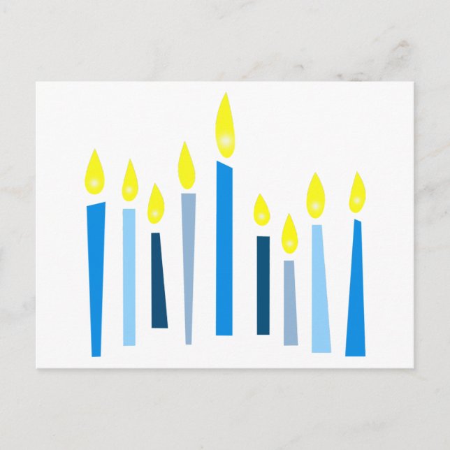 Hanukkah Candles Postcard (Front)