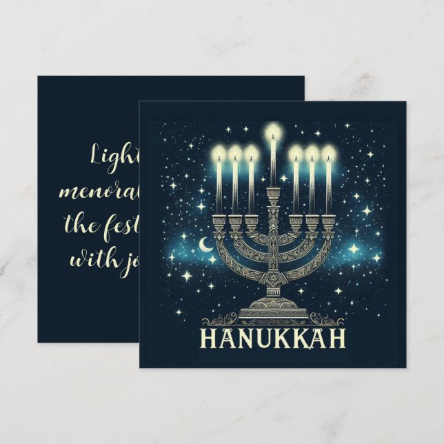 Hanukkah  card (Front/Back)