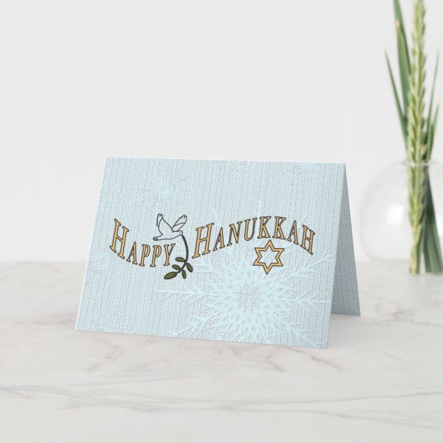 Hanukkah Card-Add own words inside Holiday Card (Front)