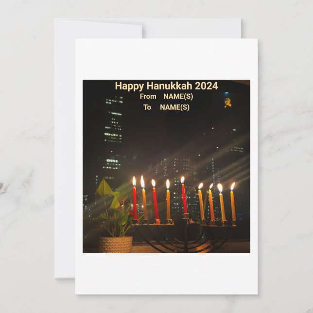 Hanukkah Card Menorah (Front)