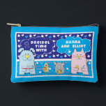 Hanukkah Cat Dog Mouse Bird Play Dreidel Accessory Pouch<br><div class="desc">Hanukkah Cat, Dog, Mouse, and Bird Play Dreidel Game, Pouch. All design elements can be edited. Change editable text using your favourite font style, colour, and size. Fill your pouch with dreidels, and playing treats. Game on!!! Happy Hanukkah! Bag Type: Print Cut Sew Small Accessory Pouch Our pouches come in...</div>