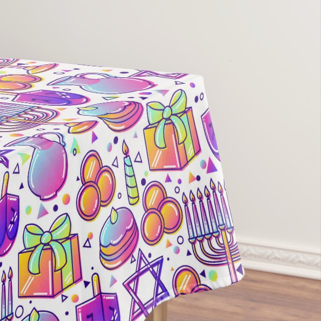 Hanukkah Celebration Tablecloth (In Situ)