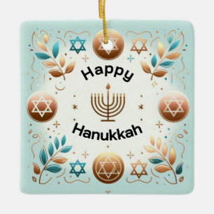 Hanukkah Ceramic Ornament
