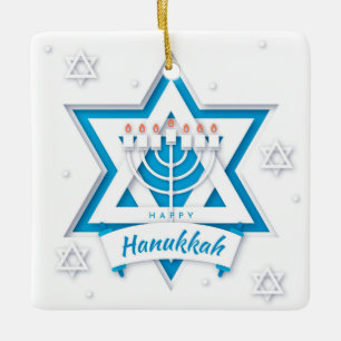 Hanukkah Ceramic Ornament
