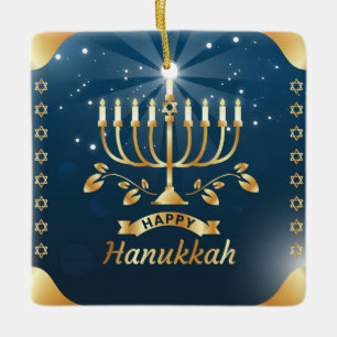 Hanukkah Ceramic Ornament