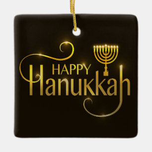 Hanukkah Ceramic Ornament