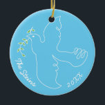 Hanukkah "Chanukah Dove" Circle Ornament<br><div class="desc">Hanukkah "ChanukahDove" Circle Ornament. (2 sided) Personalize by deleting text on front and back of the ornament. Then using your favorite font color, size, and style, type in your own words. Thanks for stopping and shopping by. Much appreciated! Happy Chanukah/Hanukkah! Bring a lot more holiday cheer to your tree with...</div>