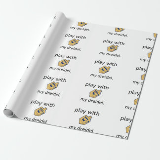 Hanukkah chanukah funny dreidel play with wrapping paper