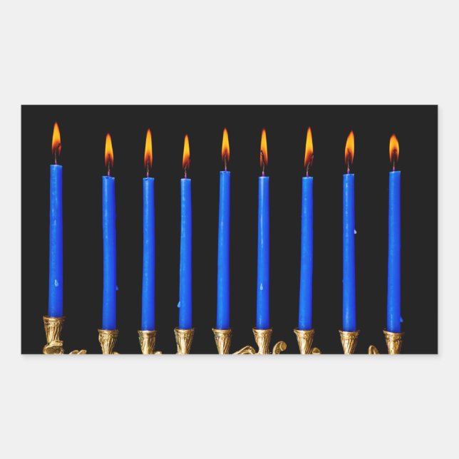 Hanukkah Chanukah Hanukah Hannukah Menorah Candles Sticker (Front)