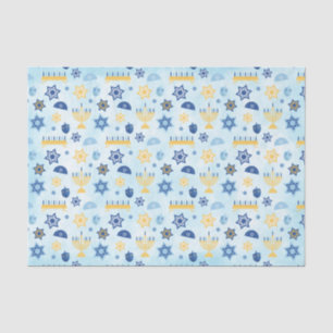 Hanukkah Chanukah Menorah Lights Stars Driedels Tissue Paper