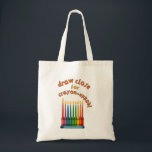 Hanukkah Chanukkah Crayon-ukkah Funny Menorah Gift Tote Bag<br><div class="desc">Playful kid's graphic hanukkah chanukkah crayon-ukkah graphic tote bag. xo Pun Daddy Cards</div>