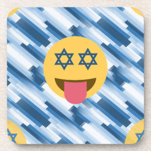 hanukkah chanukkah emoji coaster