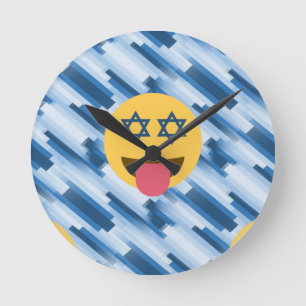 hanukkah chanukkah emoji round clock