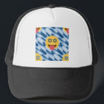 hanukkah chanukkah emoji trucker hat<br><div class="desc">chanukka,  chanukkah,  emoji,  funny,  hannukah,  Hanukkah,  hanukkah emoji,  hanukkah happy face,  happy face,  hebrew,  holidays,  jew,  jewish,  star of david,  yellow blue,  passover, yom Kippur, striped, blue white, cake - "star of david" "jewish emoji""hanukkah emoji""chanukkah emoji" emoji emoticon "happy face""jewish fun" "star of david happy face""rosh hashanah" channukah hannukah</div>