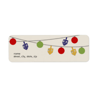 Hanukkah & Christmas Return Address Labels