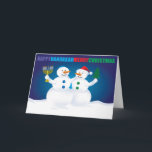 Hanukkah Christmas Snowmen Card<br><div class="desc">Check out our wide selection of Hanukkah and Hanukkah/Christmas cards.  These are also available as ecards at our online congregation - www.OurJewishCommunity.org - blending Judaism,  humanism,  and technology.</div>