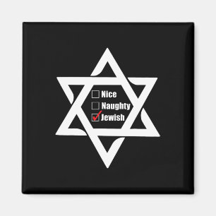 Hanukkah Christmas Star Of David Nice Naughty Jewi Magnet