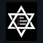 Hanukkah Christmas Star Of David Nice Naughty Jewi Poster<br><div class="desc">Hanukkah Christmas Star Of David Nice Naughty Jewish Adults</div>