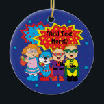 Hanukkah Circle Ornament<br><div class="desc">Hanukkah Circle Ornament (Double Sided). Personalize by choosing your favorite font style, size, color and wording!</div>