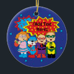 Hanukkah Circle Ornament<br><div class="desc">Hanukkah Circle Ornament (Double Sided). Personalize by choosing your favorite font style,  size,  color and wording!</div>