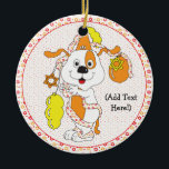 Hanukkah Circle Ornament<br><div class="desc">Hanukkah Circle Ornament (Double Sided). Personalize by choosing your favorite font style, size, color and wording!</div>