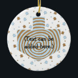 Hanukkah Circle Ornament<br><div class="desc">Hanukkah Circle Ornament. You can add text by choosing your favourite font style, size, colour and wording!</div>