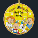 Hanukkah Circle Ornament<br><div class="desc">Hanukkah Circle Ornament. Personalize by using your favourite font style, size, colour and wording.</div>