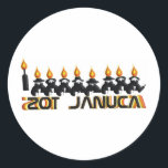 Hanukkah Classic Round Sticker<br><div class="desc">Customize it with your own design,  or any of ours.</div>