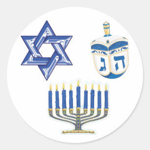 Hanukkah Classic Round Sticker