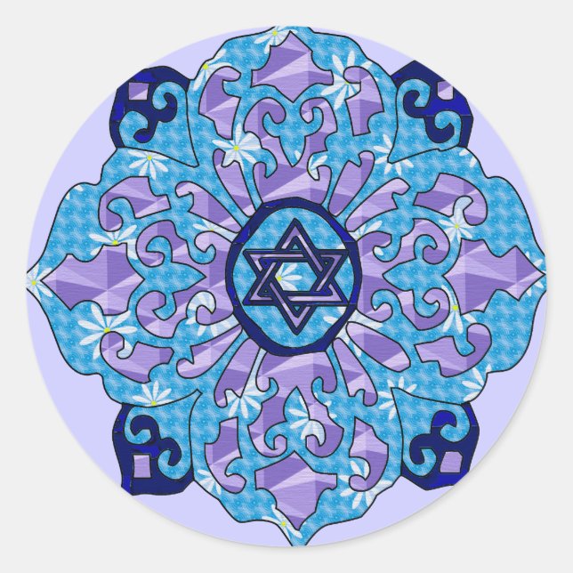 Hanukkah Classic Round Sticker (Front)