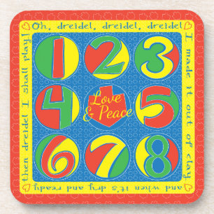 Hanukkah Coasters Dreidel Game