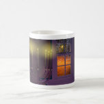 Hanukkah Coffee Mug<br><div class="desc">The ritual,  according to Jewish law and custom,  is to light a single light each night for eight nights. The candles are set up at a prominent window or near the door leading to the street.</div>