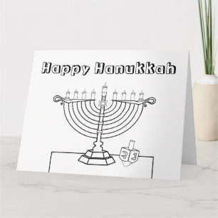 Hanukkah Colour Me Card