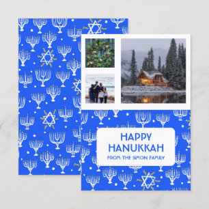 HANUKKAH CUSTOM 3 PHOTOS Menorah Star Holiday 