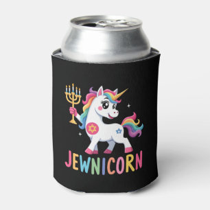 Hanukkah Dabbing Unicorn Jewnicorn Chanukah Jewish Can Cooler
