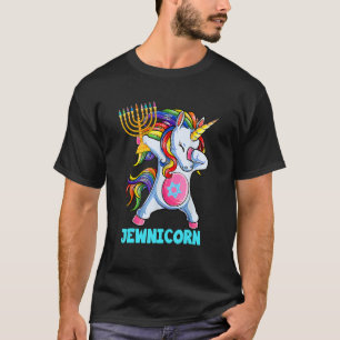 Hanukkah Dabbing Unicorn Jewnicorn Chanukah Jewish T-Shirt