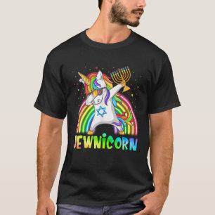 Hanukkah Dabbing Unicorn Jewnicorn Chanukah Jewish T-Shirt